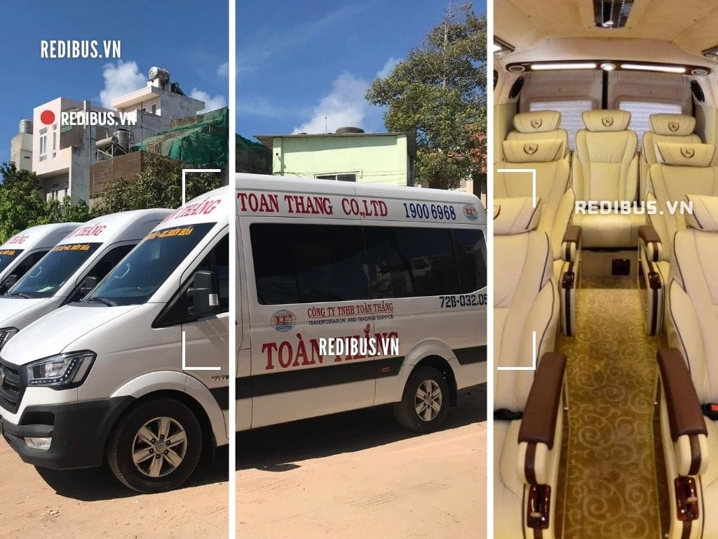 Nội thất xe limousine nhà xe toàn thắng Nội thất ghế sang trọng và không gian tiện nghi bên trong xe limousine nhà xe Toàn thắng, phù hợp cho hành khách đi tuyến TP.HCM - Vũng Tàu