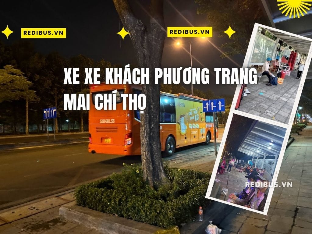 xe phương trang mai chí thọ Xe phương trang đón khách tại trạm mai chí thọ