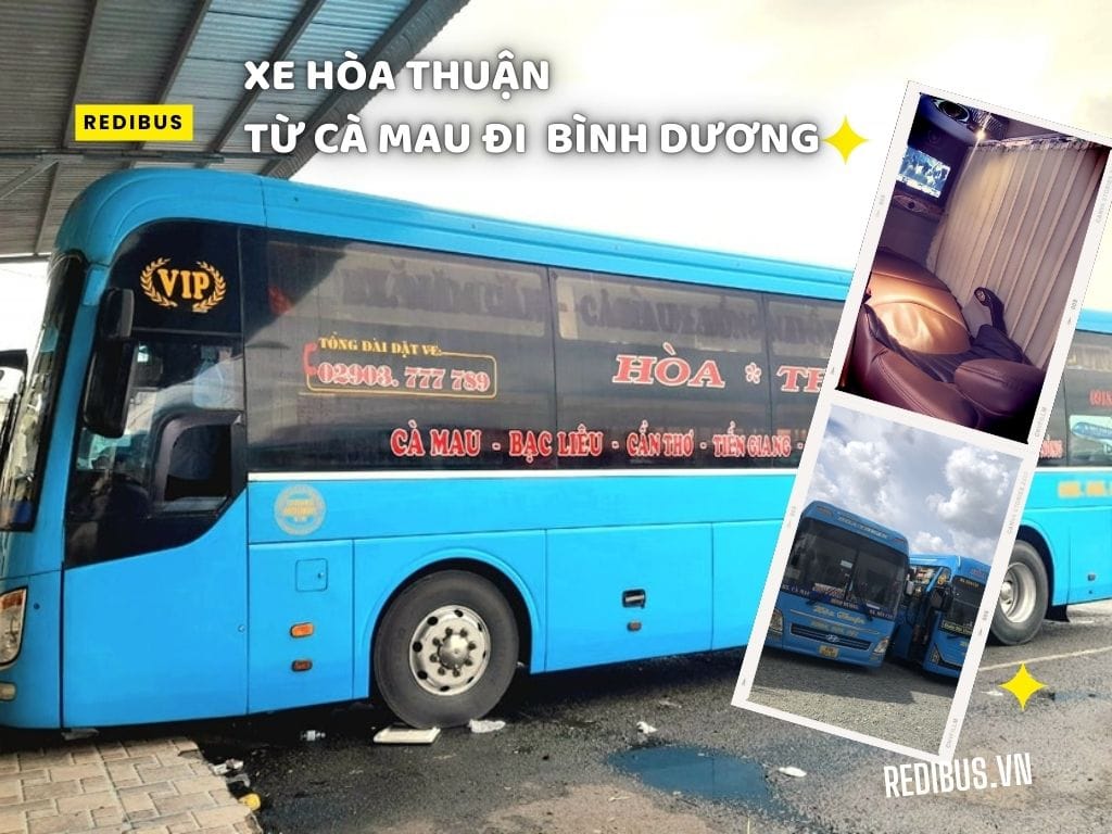 Xe giường nằm Hòa Thuận tiện nghi và sạch sẽ xe Hòa Thuận vận tải hành khách và hàng hóa bình dương cà mau