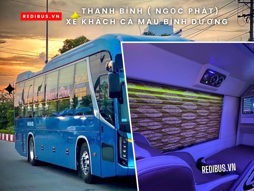 Xe giường nằm Thanh Bình (Ngọc Phát) phù hợp cho các chuyến đi xa. nhà xe Thanh Bình (Ngọc Phát) phục vụ tuyến từ bình dương về cà mau và ngược lại cà mau lên bình dương